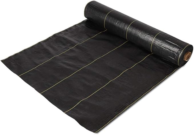 Dewitt Sunbelt Weed Barrier Fabric 3.2 oz, 4 x 200 Feet – Heavy-Duty Ground Cover Mat for Greenhouse Floors, Garden Rows, Raised Beds, Yard Gardening, and Outdoor Landscape Protection