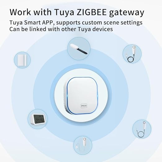Smart Soil Moisture Meter: Zigbee Soil Tester with Temperature Sensor, Plant Moisture Meter with App Remote Control & Historical Record, Tuya Zigbee Hub Required, Soil Meter for Gardening