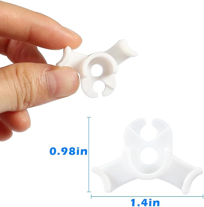 60 Pack Plant Bender Angle Adjustable Plant Training Clips Low Stress Training Clips 90 Degrees Plant Stem(Circle Style,White)