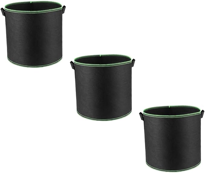 3pcs 1 Gallon Non-Woven Plant Growing Bags with Handles for Vegetables and Flowers, Breathable Potato and Tomato Planting Pouch Garden Planters for Outdoor Use