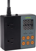 BN-LINK Digital Temperature Controller Heating Cooling 2-Stage Outlet Thermostat Controller Plug for Reptiles Aquarium Carboy Homebrew Breeding Fermenter Seed Germination °C/°F -40-176°F 15A/1875W