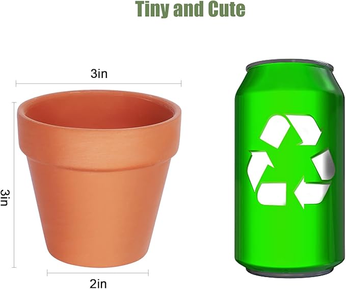 KOAMLY 3 inch Plant Nursery pots Number of Items in a 20 Pack, with Drain, Succulent Seedling Planter, use with Indoor, windowsill, Terra Cotta red Flower pots Wedding Decoration Best Gift for Aunts