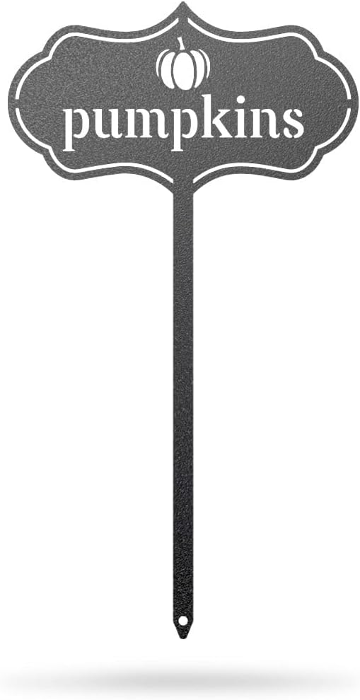 RealSteel - Seed & Plant Markers - Indoor/Outdoor Herb Garden Stakes - Elegant Fruit/Vegetable Seed Labels - Durable Plant Tags for Pots - Classy Design for Farmhouse/Greenhouse (Pumpkins)