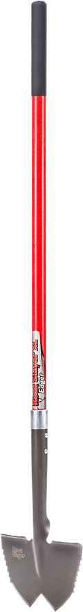 Root Slayer 22711 XL Serrated Garden Edger for Landscaping, Soil Cutting, and Clean Lawn Borders, Steel Tool, Red