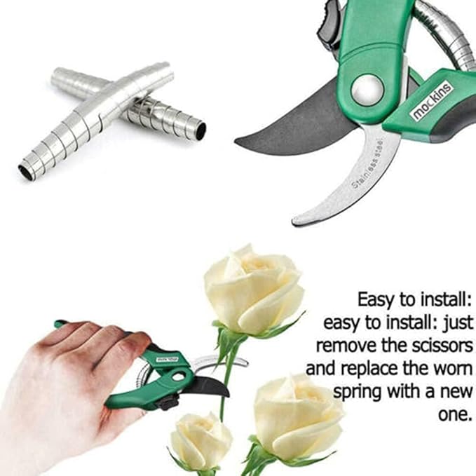 6Pcs Replacement Volute Spring Stainless Steel Pruner Replacement Spring, Universal Type Manual Replacement Spring, Replacement Volute Spring for Garden Secateurs Hand Tools, Gardening Scissors