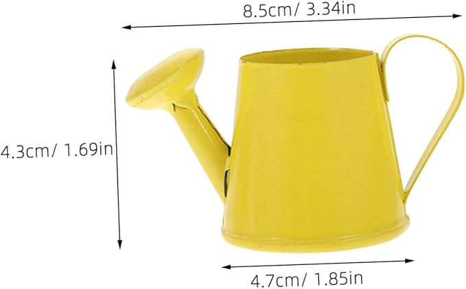 Kisangel Mini Watering can 3.34 Inch Small Metal Watering Pot for Indoor Plants Fairy Garden Decor and Kids Watering can Toy