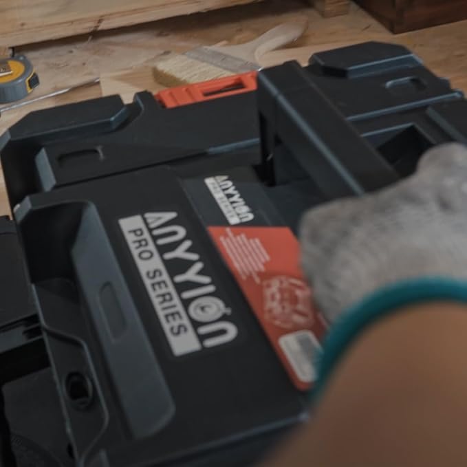 Anyyion 17In Tool Box,Double handles, Stackable, Essential for Home Decor.（Internal Size:16.54”L*10.55”W*4.33”H) (Double handles)