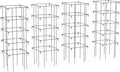 Gardener's Supply Company Super-Duty Tomato Cages | Stackable Plant Support for Indeterminate Tomatoes | Black - Set of 4