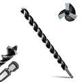 1-1/4"×18" Professional Auger Drill Bit for Wood with Quick Change 1/2" Hex Shank- 3-Cutter Design with Dual-Flute for Fast Chip Removal, Fits Hardwood, Softwood, PVC, Drywall & Tree Stumps