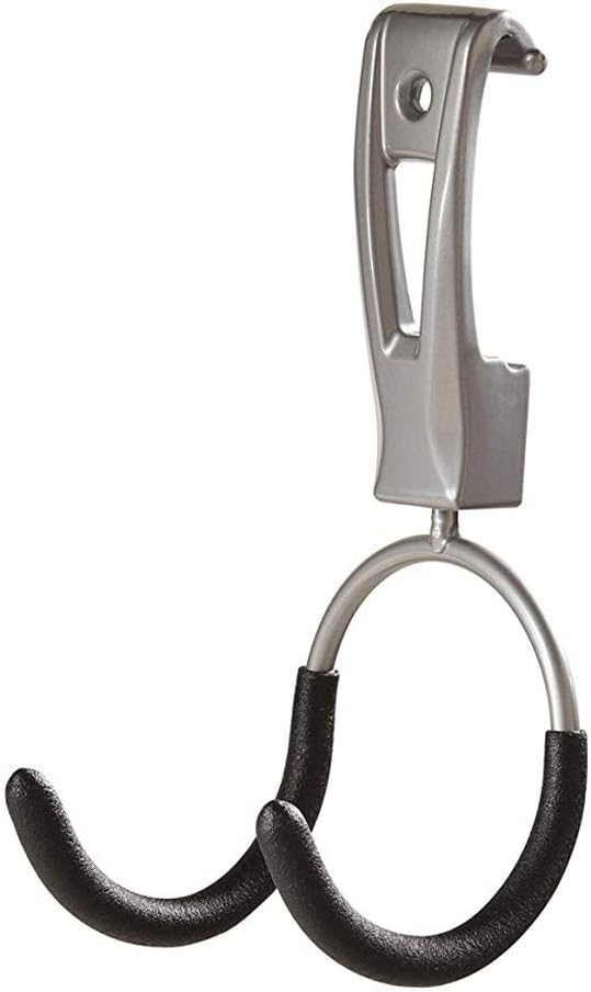 Rubbermaid Universal Powder Coaded Metallic Fasttrack Hanging Garage Hook Organizers for Ladder, Tool, and Bike Storage (6 Pack)