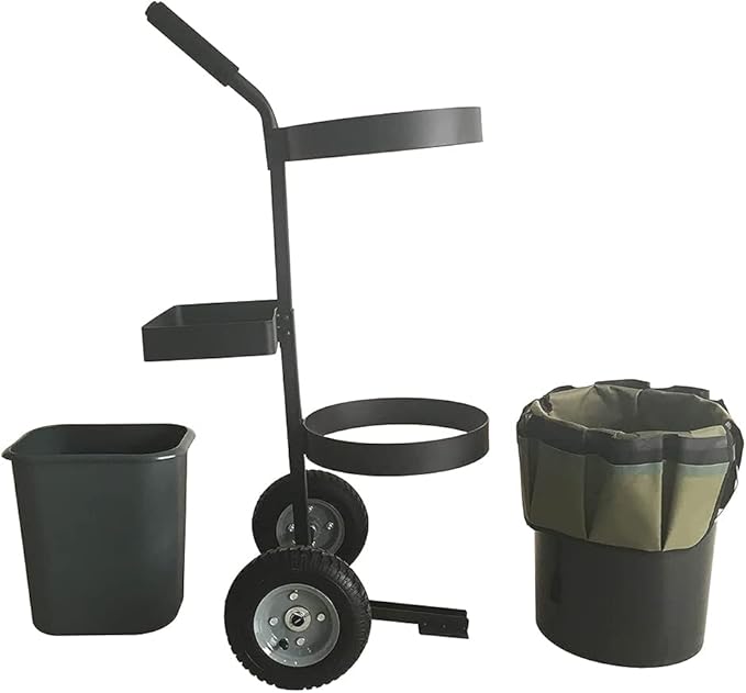 Yeeoy Rolling Garden Cart, Heavy Duty Lawn Yard Tool Cart, Mobile Gardening Cart Outdoor Beach Trolley Bucket Cart with 5 Gallon Bucket Oxford Bag for Tool Organizer