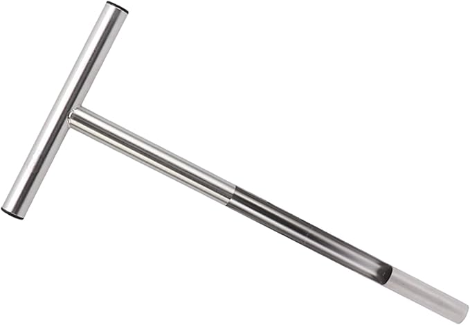 Soil Sampling Probe, 12/21in T Handle Soil Sampling Tool, Stainless Steel Soil Test Kit for Garden and Lawn Care (21in)