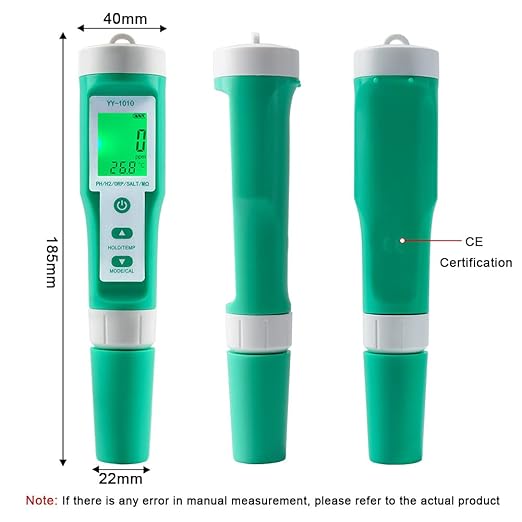Hydrogen Water Tester 10 in 1 Resistivity/Fertility/H2/pH/TDS/EC/ORP/S.G/Salt/Temp Meter with ATC pH Meter,0.01 High Accuracy pH Tester Digital,TDS Meter PPM Meter for Drinking,Hydroponics,Pool.