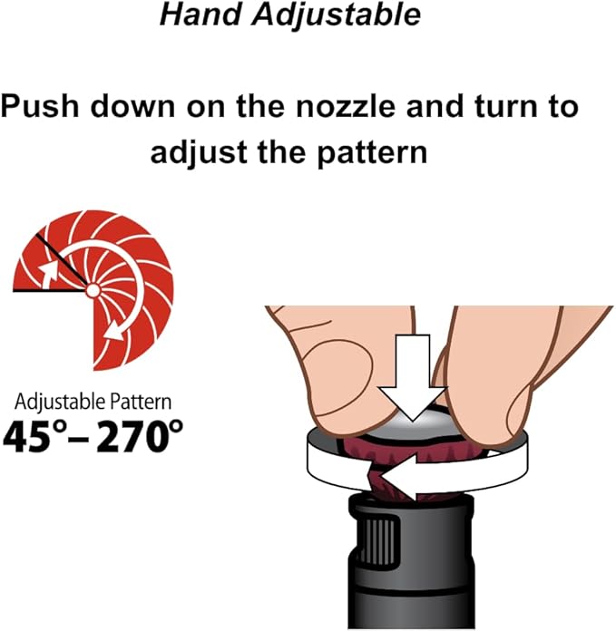 Rain Bird RVANSP Hose-End High-Efficiency Pro Rotary Sprinkler on Large Metal Spike, Hand Adjustable, 45° - 270° Pattern, 17' - 24' Spray Distance