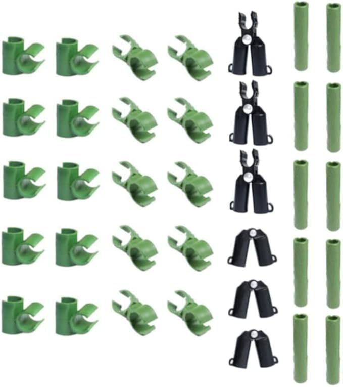 36Pcs Adjustable Plant Trellis Connector Clip Plastic Plant Connector Stakes Garden Plastic Connector Connecting Joint Buckle Clip 16mm