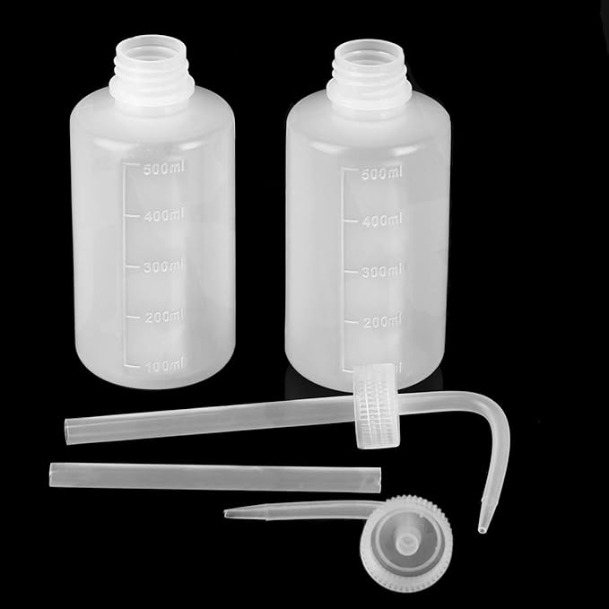Oubest Squeeze Washing Bottle Succulent Watering Bottle 500ml Water Squirt Irrigation Squeeze Sprinkling Can Plastic Wash Plant 2pc