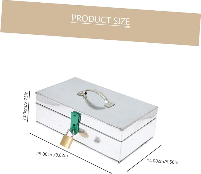 Outdoor Iron Gardening Tool Box Durable Garden Tools Storage Holder Lock and Handle for Lawn Maintenance and Household Organization Lightweight and Portable Sundries Holder