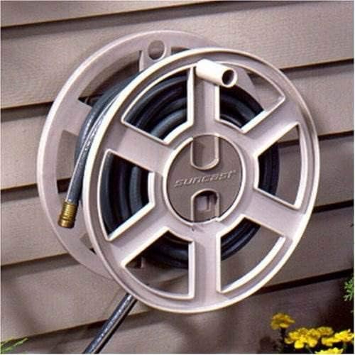 Suncast SWA100 100 Ft. Wall Mount Garden/Yard Hose Reel Side Winder (2 Pack)