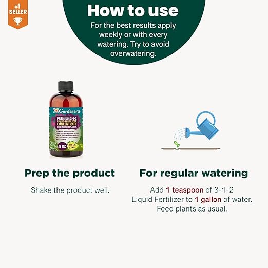 𝐁𝐄𝐒𝐓𝐒𝐄𝐋𝐋𝐄𝐑 Premium Liquid ANTHURIUM Fertilizer - 3-1-2 Concentrate for Indoor Plants and Flowers - Organic Plant Food - [8oz]