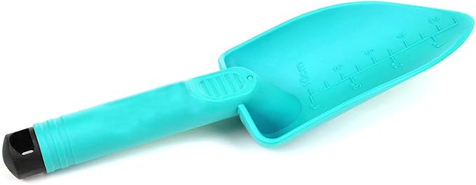 Mintra Garden Tool Set, 4-Piece Heavy Duty Gardening Tools, Includes Cultivator, Trowel, Shovel & Rake, Durable Poly Material & Non-Slip Handle, Planting, Potting, Yard Work, Landscaping – Teal