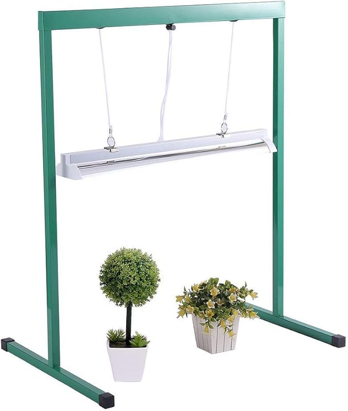 iPower 24W 2 Feet T5 Fluorescent Grow Light Stand Rack (6400k) and 10" x 20.5" Seedling Heat Mat and 40-108 Degrees Fahrenheit Digital Heat Mat Thermostat Controller Combo Set for Seed Germination