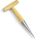 Seed Dibber Hand Dibber Bulb Planter Tool, Stainless Steel Garden Dibber with Wooden Handle for Planting Seeds, Bulbs, Tulips, Daffodils and Flowers