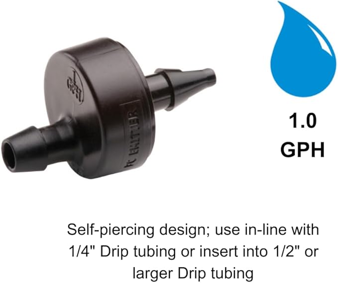 Rain Bird SW10/10PS Drip Irrigation Spot Watering Dripper/Emitter, 1 Gallon Per Hour, 10-Pack