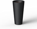 Kante Tall Concrete Planter, 15.8 Inch Height Large Flower Pot for Indoor Outdoor Plants, Suitable for Home, Patio, Garden, Porch, Black Finish with Painted Interior