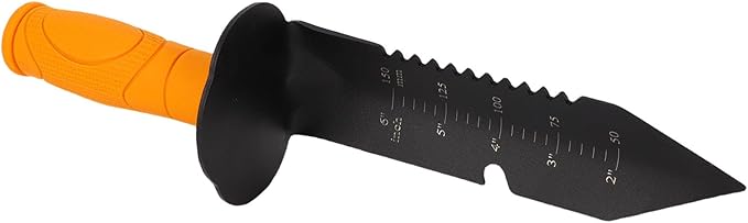 WALFRONT Heavy Duty Serrated Digger, Alloy Steel Gardening Tool with Ergonomic Handle, for Excavation and Planting Projects