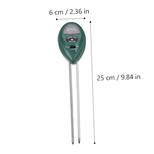 Toyvian 3-in-1 Soil Tester for Garden and Lawn Dual Probe Humidity pH and Light Checker Accurate Soil Test Kit for Use