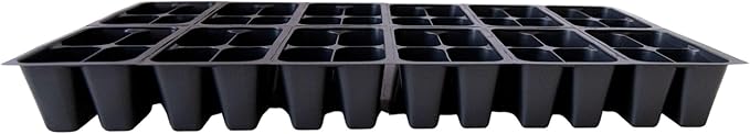 Handy Pantry Black Plastic Garden Tray Inserts - 20 Sheet of 48 Planting Pot Cells Each - 2x3 Nested x8 Configuration - Perforated - Nursery, Greenhouse, Gardening