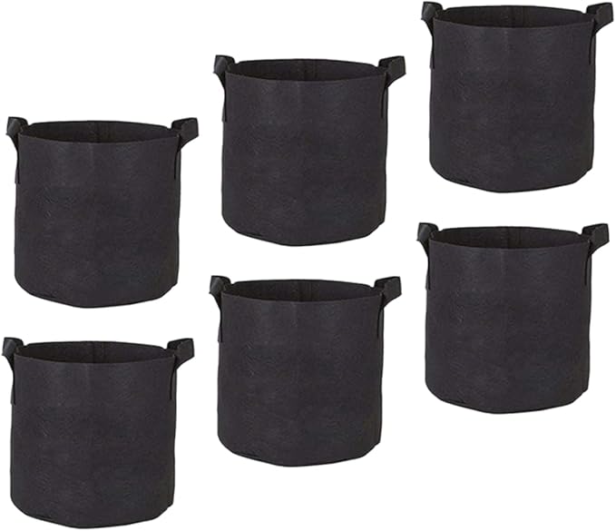 BESPORTBLE 6pcs Plant Growing Bags with Handles Nonwoven Nursery Pots for Vegetables Flowers and Herbs Breathable Lightweight and Garden Bags for Indoor and Outdoor Use