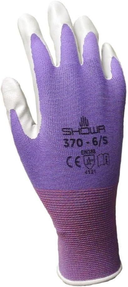 12 Pack Showa Atlas NT370 Atlas Nitrile Garden Gloves - Medium (Assorted Colors)