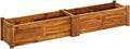 vidaXL 5 x 1ft Garden Raised Bed, Solid Acacia Wood Planter Box for Flowers, Vegetables, Herbs - Wooden Elevated Flower Bed for Outdoor/Indoor, Backyard, Patio Use - Natural Brown