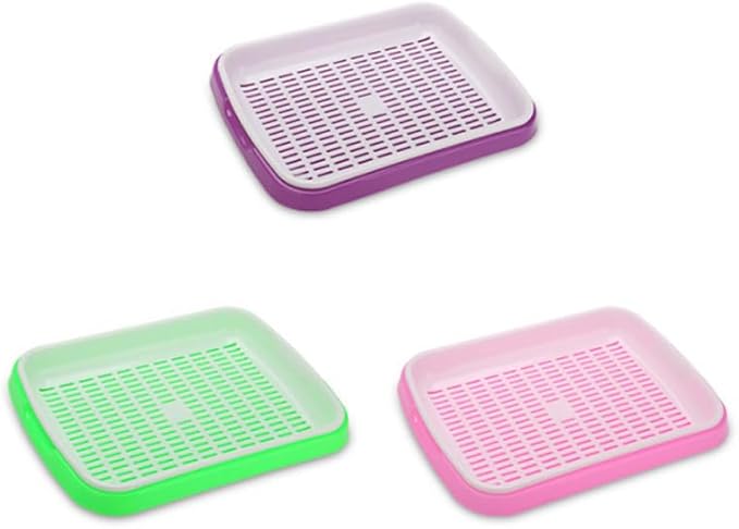 Hemoton Plant Tray 2 Tier Tray 2 Tier Sprouting Kit Soil-Free Wheatgrass Grower Nursery s Germination Bean Sprout Grower Sprouter Veggie Veggie