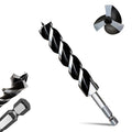 1-1/4"×9" Professional Auger Drill Bit for Wood with Quick Change 1/2" Hex Shank- 3-Cutter Design with Dual-Flute for Fast Chip Removal, Fits Hardwood, Softwood, PVC, Drywall & Tree Stumps