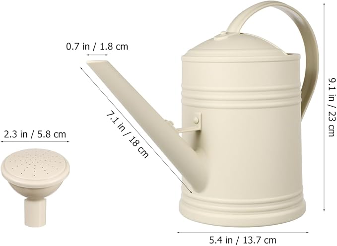 1/2 Gallon Plastic Watering can with Long Spout and Ergonomic Handle for Indoor and Outdoor Plants Large Capacity Garden Watering Pot for Flowers Vegetables and Houseplants