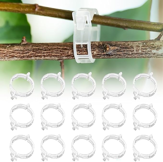 Garden Plant Clips, 2026 Secured Plastic Plant Clip Garden Clips for Climbing Plants Portable Tomato Clips for Climbing Plants, Plant Support Clip Tomato Grape Vine Plant Clips(White 50Pcs)