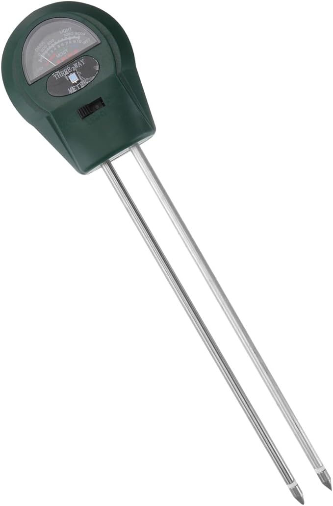Kisangel 3-in-1 Soil Testing Tool with Ph Moisture and Light Meter for Gardening and Lawn Care Analog Soil Analyzer for Indoor and Outdoor Plants