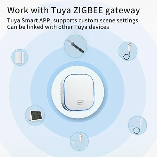 Zigbee Soil Moisture Sensor, Wireless Smart Plant Sensor Leave-in Soil Thermometer, Capacitive Probe, Zigbee Hub Needed IP66 Moisture/Temperature Meter for Garden Planting