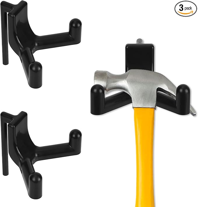3pcs Shed Hooks for Rubbermaid, V-Shaped Multi Purpose Shed Accessories Power Tool Wall Holder Organization and Storage for Shovel Rake Sports Equipment