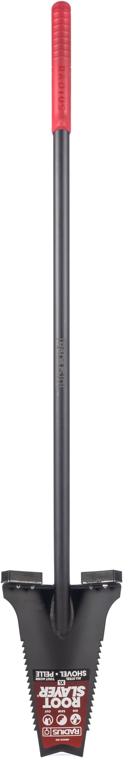Root Slayer RS241, Heavy Duty All Steel Long Handle Shovel Spade, Black