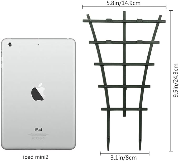 Feitore Mini Plant Trellis Garden Trellis for Climbing Plants Outdoor Plastic Superimposed Potted Plant Support Flower Supports (4 Pcs)