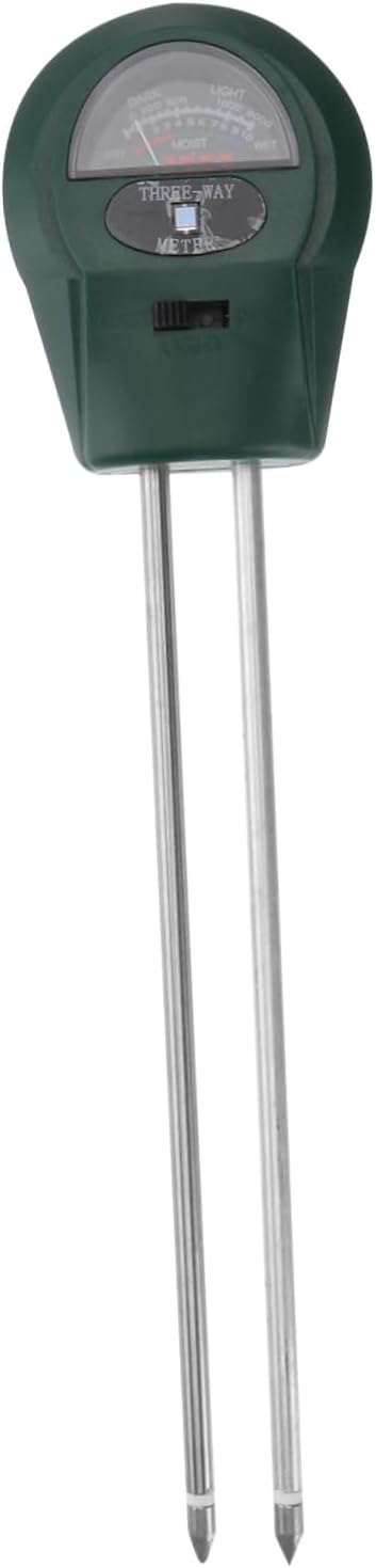 Kisangel 3 in 1 Mini Soil Tester for Garden and Farm Soil Moisture pH and Light Measurements No Battery Required