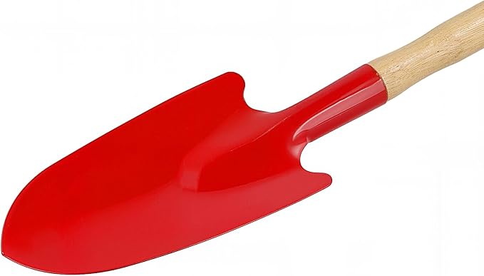 30 PCS Beach Spades, Metal Sand Shovel with Wooden Handle, Mini Metal Garden Shovels for Planting Loosening Digging, 10 Inch Long, 6 Colors