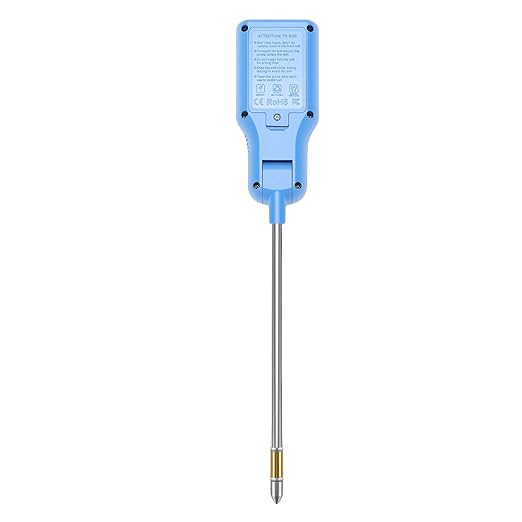 Naroote 6 in 1 Soil Meter, pH Temperature Humidity Light Fertility Tester for Yard Garden Greenhouse Planting, with Backlight LCD Screen and High Sensitivity Probe