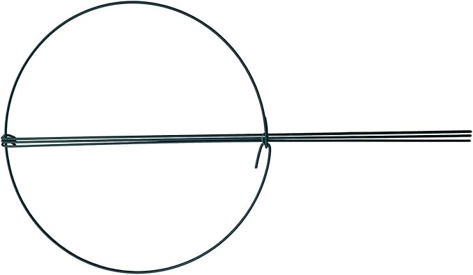 10 Pack 14" Wide x 24" High Peony Cage Rings Garden Plant Support Brace Round Metal Plant Stakes Rings, Strong Large Garden Supports for Flowers, Peonies, Rose, Lily