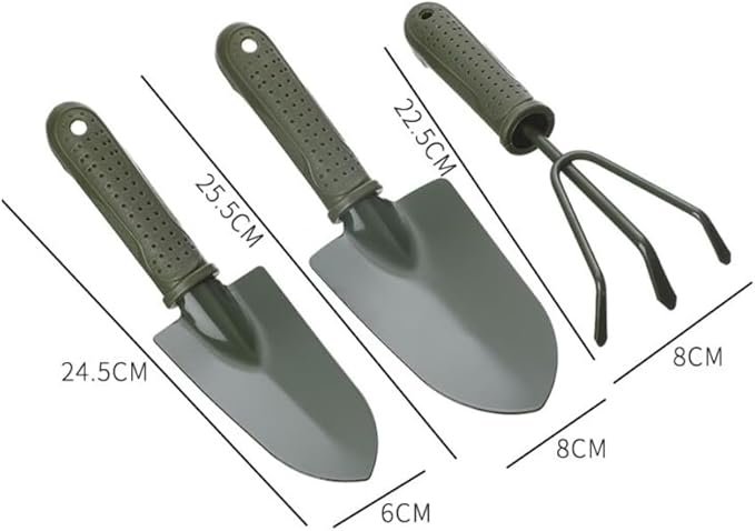 3 Pieces Small Gardening Hand Shovel Garden Trowel Transplanter Lightweight Comfortable Ergonomic Handle Gardening Tool Set Potted Plants Handle Garden Tool for Houseplant (Medium)