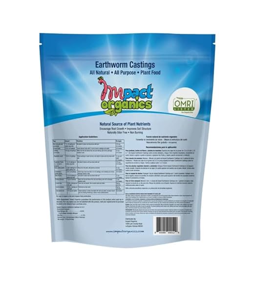 Organic Earthworm Castings All Purpose Plant Food, 2 Pack - Natural Soil Builder & Fertilizer for Indoor & Outdoor Plants - Odorless, Non Toxic & Pet Safe - Boosts Growth & Root Health