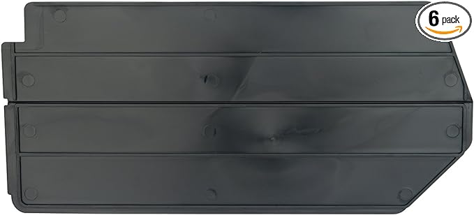 Akro-Mils 40245 Plastic Length Dividers for AkroBins Stackable Storage Bins Models 30240, 30245, Custom Storage Inserts for Tools, Crafts & Supplies, 6-Pack, Black
